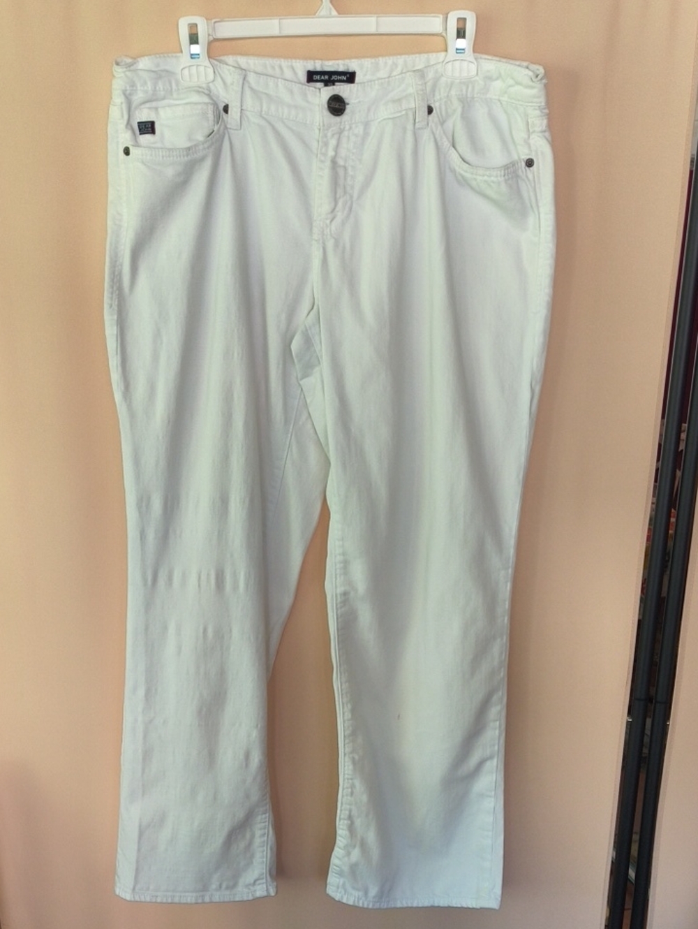 Dear John Denim Bright White Straight-Leg Jeans Size 30